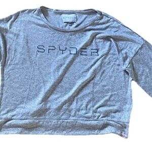 Spyder Gray Long Sleeve Top Women’s XL Cozy and Comfy